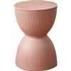 YWRU Sgabello per Trucco Clessidra Creativa Sgabello da Pranzo Rotondo Plastica Sgabello da Doccia da Bagno Impermeabile Anti-Coccole per Cucina Camera da Letto Soggiorno,30×43cm(Color:Rosa)
