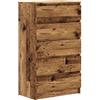 vidaXL Cassettiera Legno Antico 60x36x103 cm in Legno Multistrato, Mobile con cassetti, credenza, credenza con cassetti, Mobile Contenitore