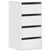 vidaXL Cassettiera Bianca 40x41x76 cm in Legno Multistrato, Mobile con cassetti, armadietto con cassetti, portaoggetti con cassetti