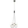 Euone_Clothes Lampadario a 3 Luci Moderno Lampade a Sospensione con Sfera di Vetro a LED, Cluster di Lampade a Sospensione da Soffitto Per Cucina & Sala da Pranzo (Trasparente)