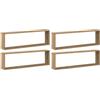 vidaXL Mensole Parete a Cubo 4 pz Artigianale 100x15x30 cm Truciolato