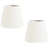 ledscom.de 2 paralumi, lino, tessuto, bianco, Ø 200 mm