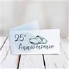 kamiustore Bigliettini 25° Anniversario di Matrimonio neutri - Set da 20, 50, 100 Pezzi (50 bigliettini)