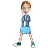 ASSIALL Cuscino Viso Personalizzato Mini Me Cuscini Personalizzati a Forma di Persona Bambola Fumetto con Stampa Fronte-Retro 3D Divano Auto Poli Cotone Lancia Cuscino Ornamento Casa (Cool Girl)