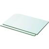 vidaXL Mensole in Vetro Trasparente 2 pz 30x15 cm