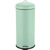 Ribelli Pattumiera in acciaio inox cestino pattumiera a pedale contenitore rifiuti 30L rotondo, colorazione:menta