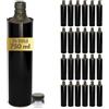 acquaverde | 24 Bottiglie in Latta 750 ml per Olio di Oliva, Contenitore Alimentare, NUOVO Design Elegante, Incluso Tappo Prefilettato in Metallo con Salvagoccia