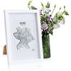 Classic by Casa Chic - Cornice A4 - Passepartout per Foto 15×20 cm - Vetro Anteriore - Legno - Bianca