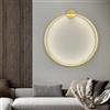 AstrizLamp Applique da Parete Interno LED, 50cm Oro Minimalista Cerchio Lampada da Muro per Soggiorno Dimmerabile Anello Luce Parete Illuminazione Indiretta Cablata, per Ufficio, Camera da Letto