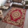 TAPISO Atlas Tappeto Salotto Moderno Pelo Corto Design Vintage Tradizionale Motivo Floreale Ornamenti Tonalita Rosso Oeko-Tex Soggiorno Sala Camera Ufficio 180 x 250 cm