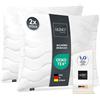 LILENO HOME Cuscino 65x65 (set da 2 pezzi) - lavabile a 95 °C, Oeko-Tex & Made in DE - Cuscino per chi soffre di allergie 65x65 adattabile per un sonno divino - Cuscino delicato sulla pelle e inodore