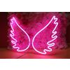 Ulalaza Insegna luminosa al neon LED, luci notturne USB, insegna decorativa illuminata per bar, pub, negozi, club, garage, decorazione per feste a casa (ali d'angelo rosa)'