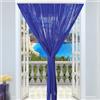 IL BOTTEGONE Tenda Antimosche per Porta Finestra a Pannello con Telaio in PVC, 100 x 220, Moschiera con Corde a Pallini per Esterno Interno Fili a Caduta - (Blu Navy)