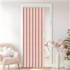 Vatge - Tende a soffietto per stanza di una ragazza, tenda per ante dell'armadio, lunghezza 203 cm, offre privacy, divisorio per stanze e armadi aperti, 1 pannello con fermatenda, 99 x 198 cm, rosa