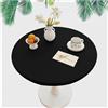 YWYWJYF Tovaglia Tavolo Rotondo Mollettone Tavolo Tovaglia Plastificata Rotonda Protezione Tavolo Mollettone Tavolo Rotondo Tovaglia Rotonda Tovaglia Impermeabile Tovaglia Antigrasso (Nero,160CM)