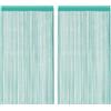 vidaXL Tende a Filo 2 pz Turchese 140x250 cm, Tenda a Frange, Tenda a Tasca con Asta, divisorio, Tenda a Corda per Porte, Tenda a Filo