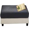 Miecoae Copri Pouf Elasticizzato Rettangolare Quadrato Copri Pouf Fodera Poggiapiedi 50 60 70 80 CM Fodere Coprisgabello Blu/Grigio, Copertura per Sgabello (Color : #9, Size : 93-108cm/37-43in)