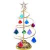 Generic Luci di 'albero di Natale - Luce notturna in ferro artistico per albero di Natale con glitter di | Lampada da tavolo luminosa con ornamento per albero di Natale in ro