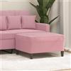 Gecheer Poggiapiedi Rosa, per Relax e Supporto Gambe, 70x55x41 cm, in Velluto 100% Poliestere con Struttura in Compensato, Imbottitura in Gommapiuma, per Divano e Poltrona