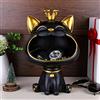 Starnearby Statua Gatto Vassoio Svuotatasche da Ingresso Design, Portachiavi Scultura in Resina, Ciotola per Chiavi, Vassoio da Scrivania Portaoggetti da Tavolo
