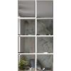 BD ART Specchi adesivi sfaccettati, confezione da 8, 20 x 20 cm, specchi decorativi da parete con taglio sfaccettato, piastrelle a specchio autoadesive, senza foratura, specchio a corpo intero per