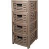 BELLI E FORTI Cassettiera Multiuso in Plastica Uniko 4 Cassetti Tortora 36,5 × 28,5 × 67,5 cm
