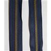 Generico AMANTE NSF Lampo Cerniera divisibile doppio cursore reversibile double face - catena ottone (blu navy, 65 cm)