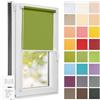 Estika Tenda a rullo semi-trasparente senza forare - 65 x 150 cm - Verde primavera 1 - per interni, per finestre, tessuto con protezione solare