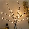 Ulalaza 70 cm 2 rami 40 lampadine a LED Lampada a ramo Funzionante a batteria Rami di salice illuminati a LED Riempitivo per vasi Uso per decorazioni natalizie per feste domestiche per interni ed esterni