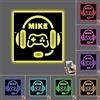 TATLETATLE Personalizzato Gamer Metal Sign Wall Art Lamp Gioco LED Neon Sign Night Lights Nome personalizzato Home Decor Gamer Sign per Teen Boys Game Room Decor (Stile 4)