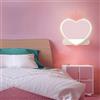 A.1.Coo LED Applique Parete Camera Letto Comodino Lampada Parete Interni Applique Moderne Cuore Ferro Apparecchi Camera Dei Bambini Piccola Luce Notturna Scala Corridoio Lampada Soffitto,Rosa,white light