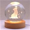 Ginsso Lampada per gatti da 3,15 pollici, luce notturna per bambini, regalo per gatti, ragazze, telecomando con 16 colori a intensità variabile, regalo di Natale per ragazze e ragazzi