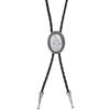 GORGECRAFT Cravatta Bolo per Uomo Cravatte Vintage da Cowboy Western con Gemma Naturale in Howlite Pendente in Lega di Bronzo Antico Corda in Pelle per Uomo e Donna per Costumi di Halloween Regalo