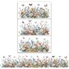 OLYCRAFT 3 pz/Set Fiori Trasferimenti per Mobili e Artigianato 30x15cm Decalcomanie per Mobili Erba Farfalle Adesivi Trasferibili Decalcomanie per Mobile In Legno Decorazione per La Casa
