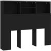 vidaXL Testiera con Contenitore Nera 120x19x103,5 cm