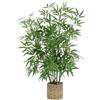 ATMOSPHERA CREATEUR D'INTERIEUR Atmosphera - Bambù artificiale con vaso di paglia, alto 100 cm, aspetto realistico - Pianta decorativa per interni, soggiorno, ingresso