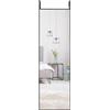 LIFEZEAL Specchio da parete grande 120 x 37 cm, specchio porta appeso con 2 ganci, specchio rettangolare per camera da letto, bagno, soggiorno (nero)