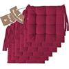 Il Tuo Artigiano Design Set 4 o 6 Cuscini per Sedie da Cucina Made in Italy - Cuscini Sedie Cucina set da 6 40x40 cm spessore 6 cm - Imbottiture in Spugna e morbido acrilico (6, Fucsia)