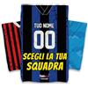 Babloo Coperta in Pile Plaid per Tifoso Personalizzabile con Colori Squadra di Calcio del Cuore Personalizzato con Nome e Numero (100X150cm)