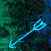 Half & Half LED Neon Luce Segno Blu Freccia Appeso A Parete Lampada Al Neon Camera Festa di Nozze Decorazione Della Casa Segno Luce Della Parete Natale 5V USB