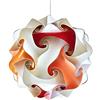 Lampadesign® Bellissimo Lampadario Camera da letto Soggiorno Cucina Led FIOCCO 35 cm Lampada a sospensione di design Palla colorata sala da pranzo stanza Arancione Rosso Originale puzzle Lampadina E27