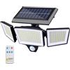 Generic Electric Radiance Exterior - Proiettore Luminoso Resistente All'umidità, Rilevatore Di Movimento, Lampade Da Giardino A Tripla Lampada, Ray Energy Tool | Strumento Per L'ingresso In Casa Per La Celebr