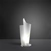 Linea Zero Lampada Da Tavolo Moderna A 1 Luce In Polilux Bianco H50 Made In Italy