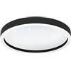 Eglo connect.z Smart Home plafoniera LED Montemorelos-Z con effetto cristallo, ZigBee, app e controllo vocale Alexa, bianco caldo - bianco freddo, RGB, plafoniera dimmerabile in nero, Ø 42 cm