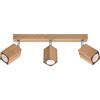 SOLLUX lighting Lampada da Soffitto Legno Rovere Colore Design per Camera da Letto Soggiorno Stile Scandinavo GU10 A++-E 45/5/20 cm 3x Sorgente Luminosa Keke 345/5/20 cm 3x Sorgente Luminosa Keke 3