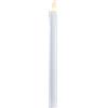 Star Trading STAR LED per candele da lunga, Set di 2, luci LED bianco caldo, interruttore sulla fiamma funzionamento a batteria, cartone trasparente, 24 x 2,5 cm, bianco 066 - 60