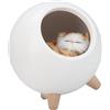 TOPINCN Carino gatto luce notturna Little Pet House LED lampada da notte camera da letto illuminazione atmosfera lampada casa ufficio camera da letto camera da letto (bianco)