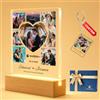 kunyutech Targa Spotify Personalizzata con Foto e Codice, Lampada Personalizzata con Foto Plexiglass, Regalo Amica, Regalo Fidanzato, Festa del Papà, Regali Personalizzati (Collage di Cuori)
