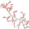 Xinhuju Fiori rosa Vine del salice illuminata - Lampada artistica di ramo, appesa al muro creativo, accento romantico, illuminazione a LED morbida, struttura piegabile | Decorazione per la casa matri