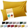 Blumtal Fodera per cuscino 40 x 80, 2 pezzi - Fodere per cuscini certificate OEKO-TEX 100% microfibra extra morbida e lavabile in lavatrice - Fodera per cuscino 40x80 giallo senape